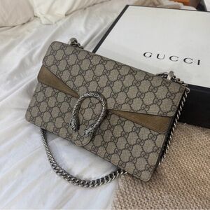 Gucci Beige and Brown Shoulder Bag